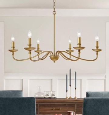 Gold Farmhouse Style Chandelier