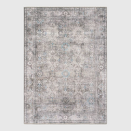 Transitional Distressed Vintage Machine Washable Area Rug