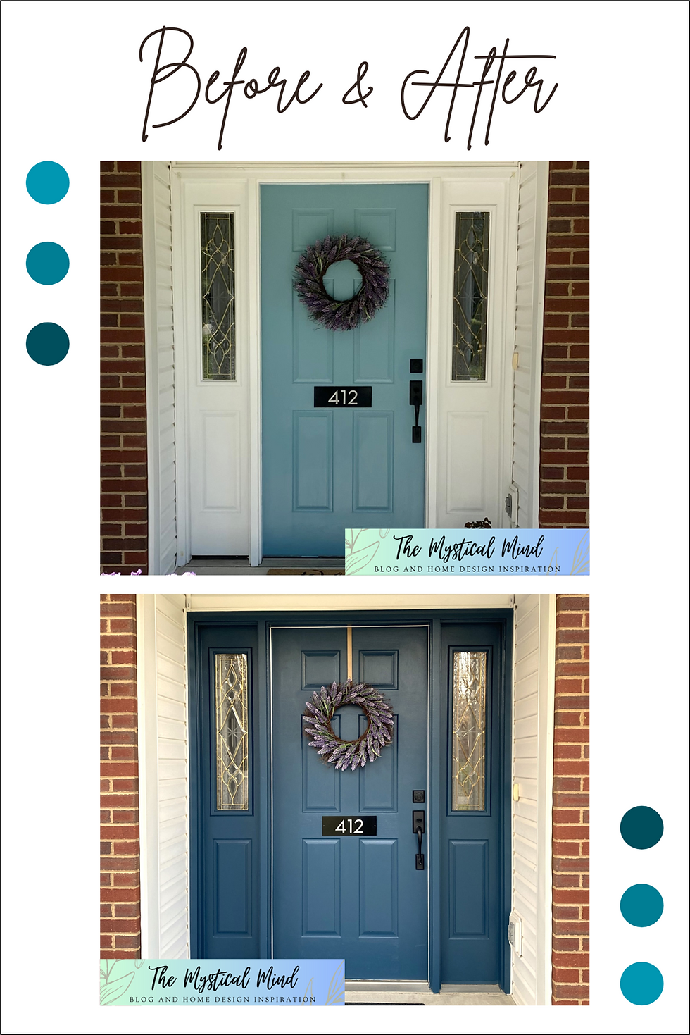 entryway blue front door update sherwin-williams