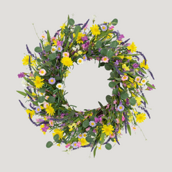 22" Spring Floral Wreath