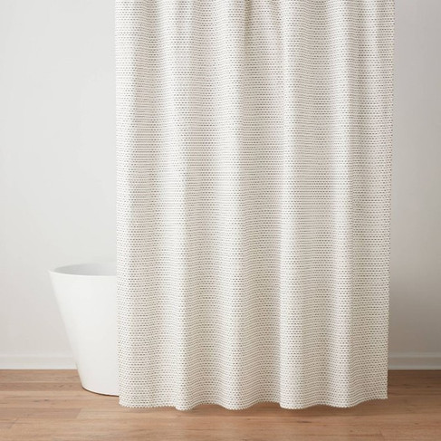 woven dotted line shower curtain threshold target