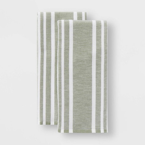 Target Threshold green terry kitchen dish towels
