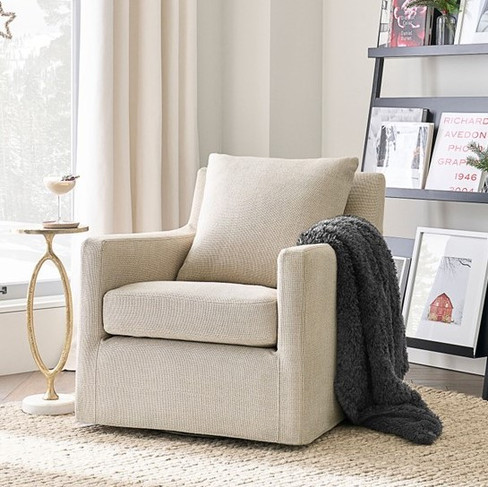Ayden Square Arm Swivel Glider by Pottery Barn