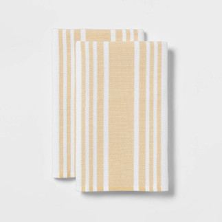 Yellow striped terry dish towels Target Threshold