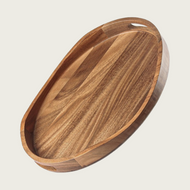Acacia Wood Serving Tray with Handles
