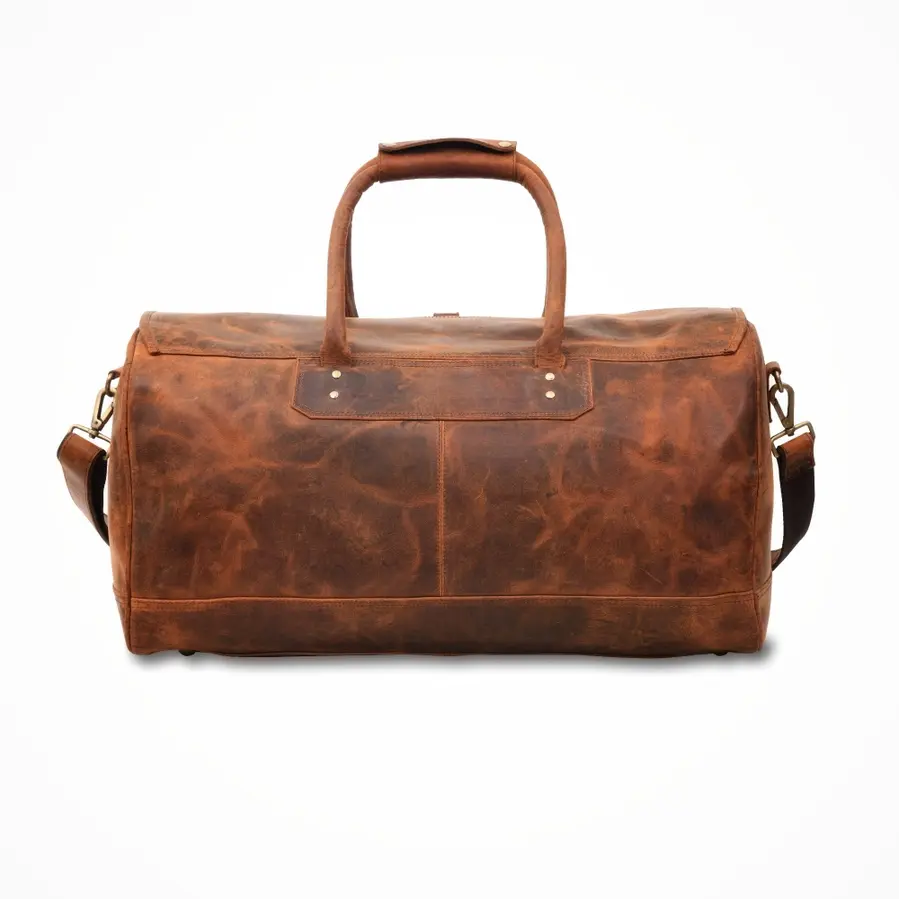Thumbnail: The Maynard Full Grain Leather Duffle Bag- Weekender Holdall