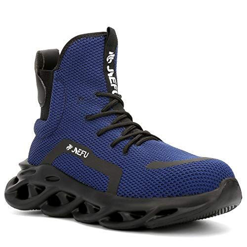 Thumbnail: JIEFU Work Safety Boots Breathable Lightweight Reliable Durable Steel Toe Indust