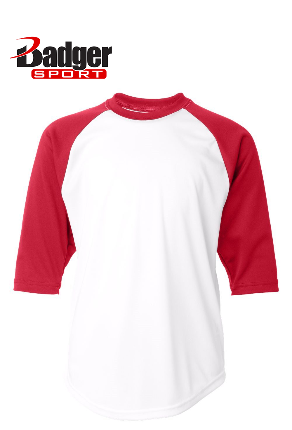 Badger Sport Youth B-Core Three-Quarter Sleeve Baseball T-Shirt - 2133