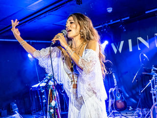 Twinnie on stage at York's Crescent Community Venue