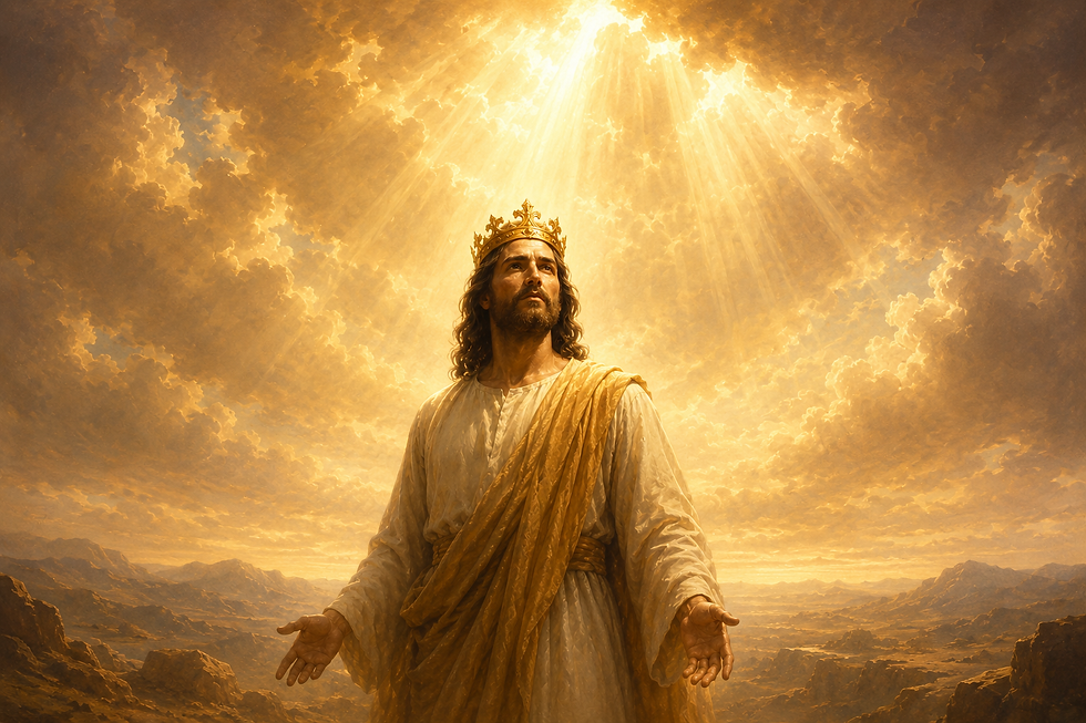 Jesus crowned with glory, conveying triumph, reverence, and divine majesty. - Hebrews 2 Explained
