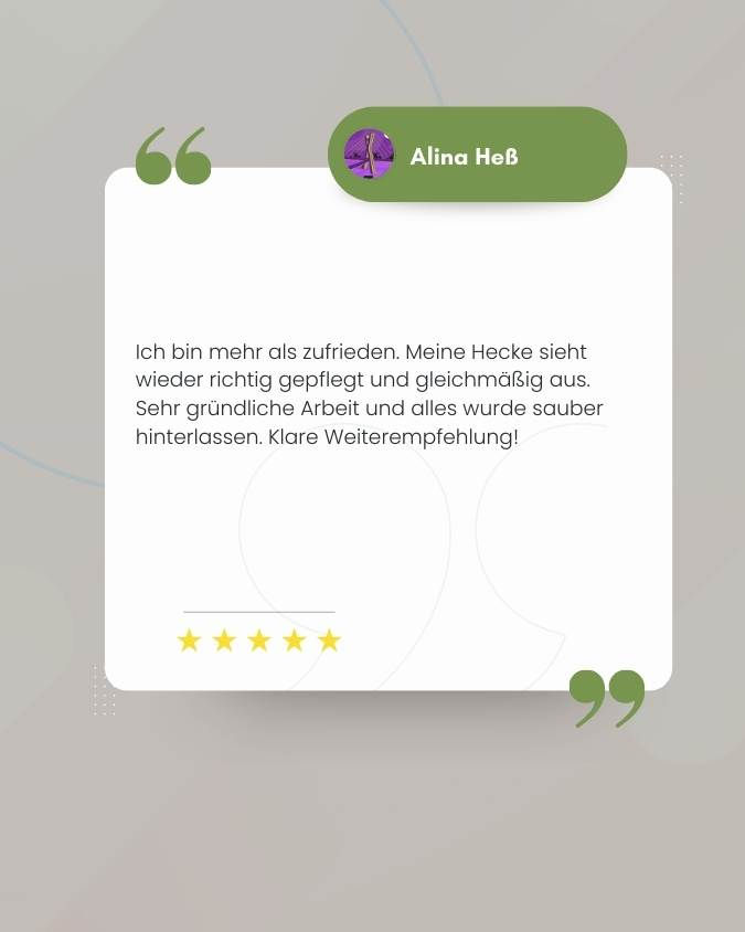 Google Bewertung Heckenschnitt