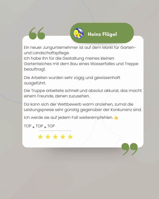 Google Bewertung Treppenbau, Gartenbau