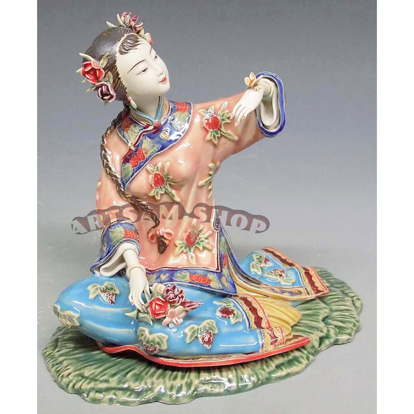 Ceramic Lady Figurine Butterfly