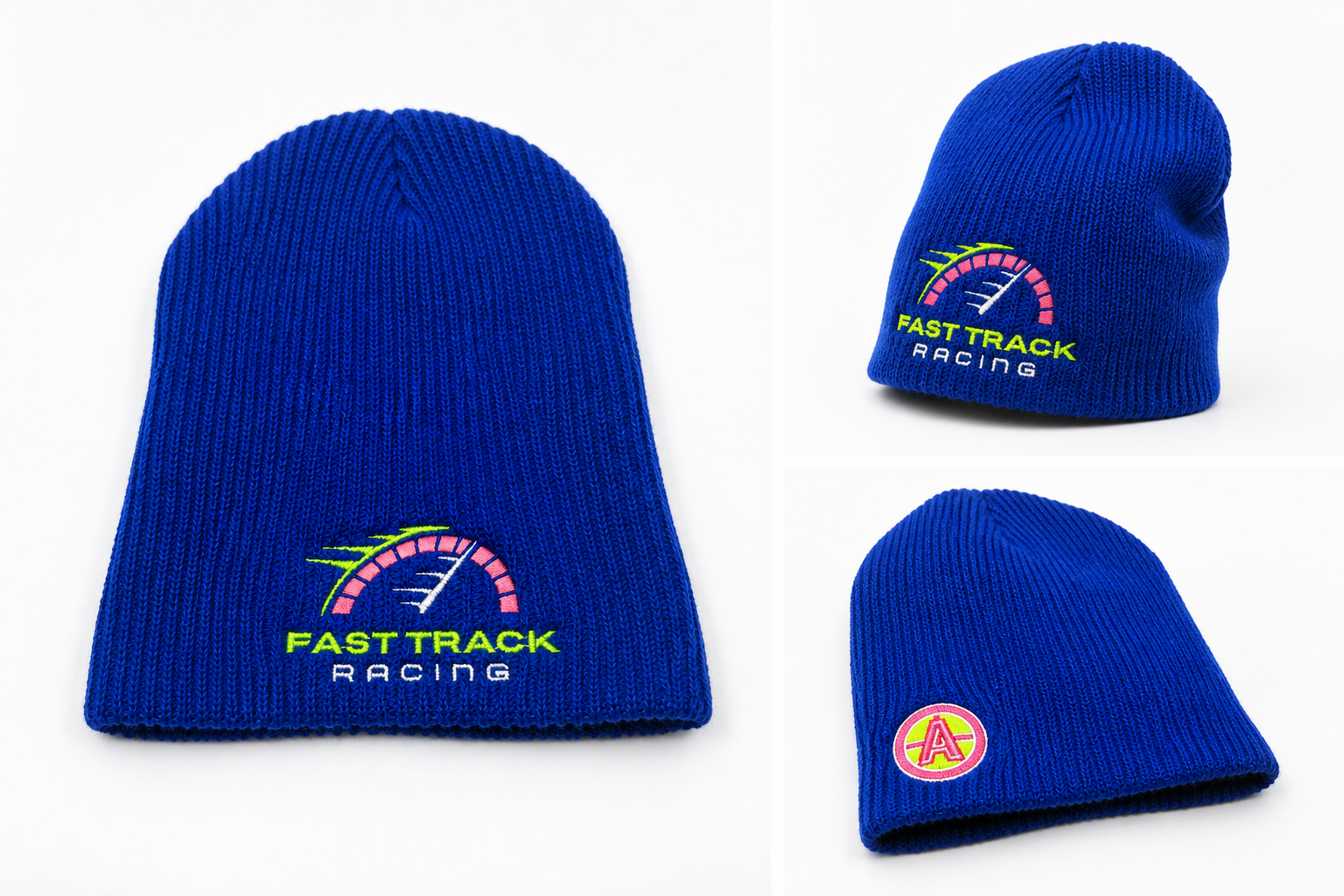 Fast Track Racing Beanie - Royal Blue