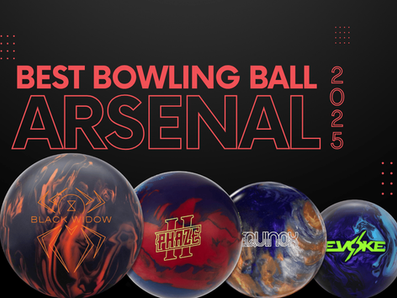 Best bowling ball arsenal 2025 featuring Hammer Black Widow 3.0, Storm Phaze II, Storm Equinox, and Motiv Evoke Hysteria bowling balls