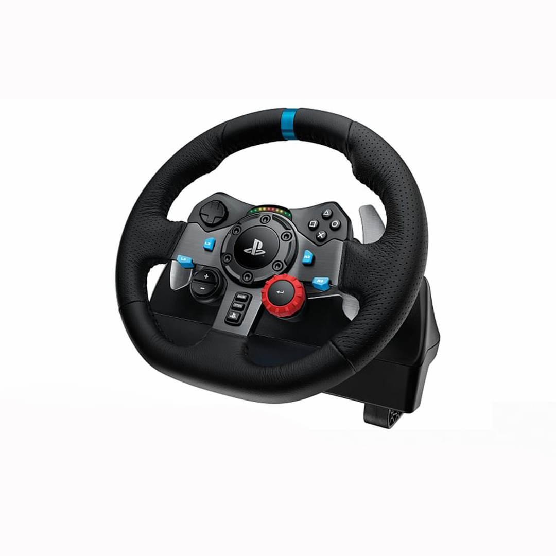 लॉजिटेक G29 गेमिंग व्हील |स्टेनलेस स्टील पैडल |चमड़ा स्टीयरिंग व्हील कवर