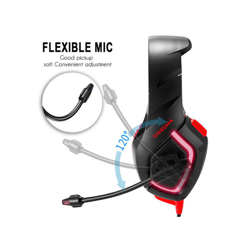 Thumbnail: Onikuma K1-B LED Edition Wired stereo Gaming Headphone with Boom Mic