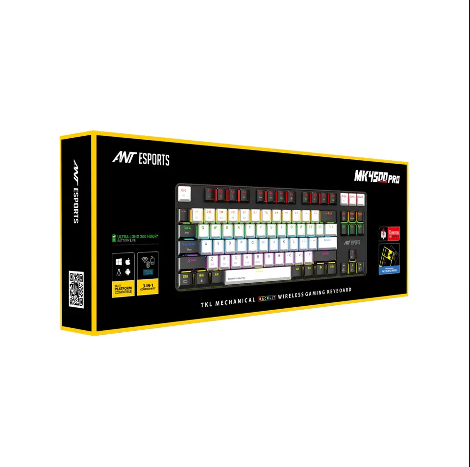 Thumbnail: Ant Esports MK4500 Pro TKL Mechanical Rechargeable Wireless Gaming Keyboard