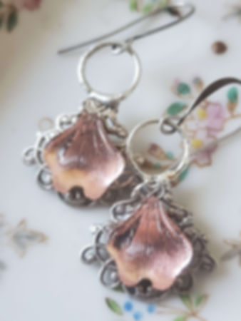 1930s Glow Petal Earrings
