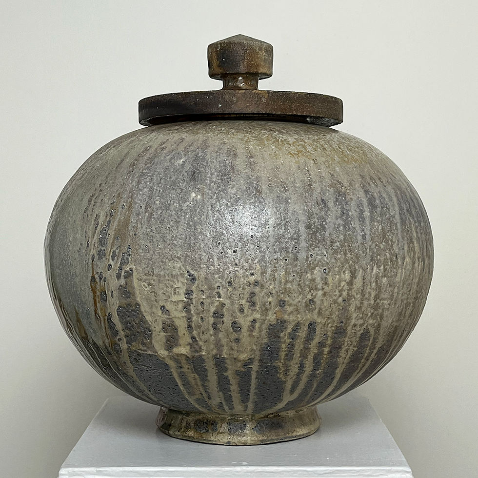 Thumbnail: 16inch Grain Jar with Natural Ash Glaze