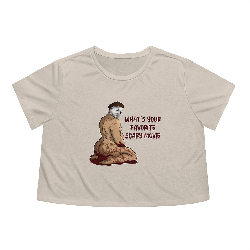 NSFW Michael Myers - "What's your favorite scary movie" | Women's Cropped Tee
