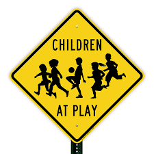 Thumbnail: Children at play sign