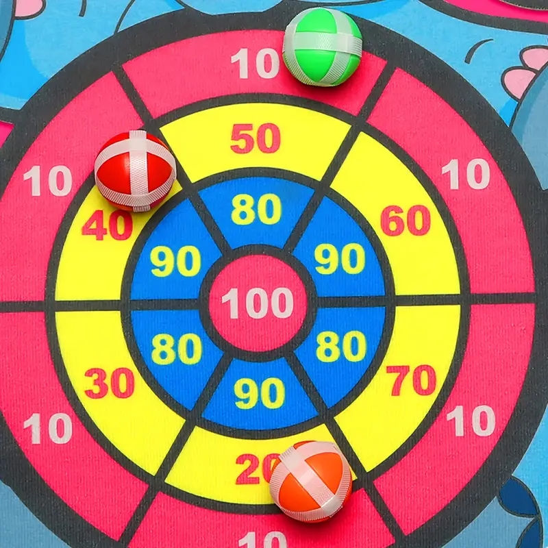 Thumbnail: Dart Board for Kids with 3 Sticky Balls Indoor Outdoor Sport Party Games Cartoon