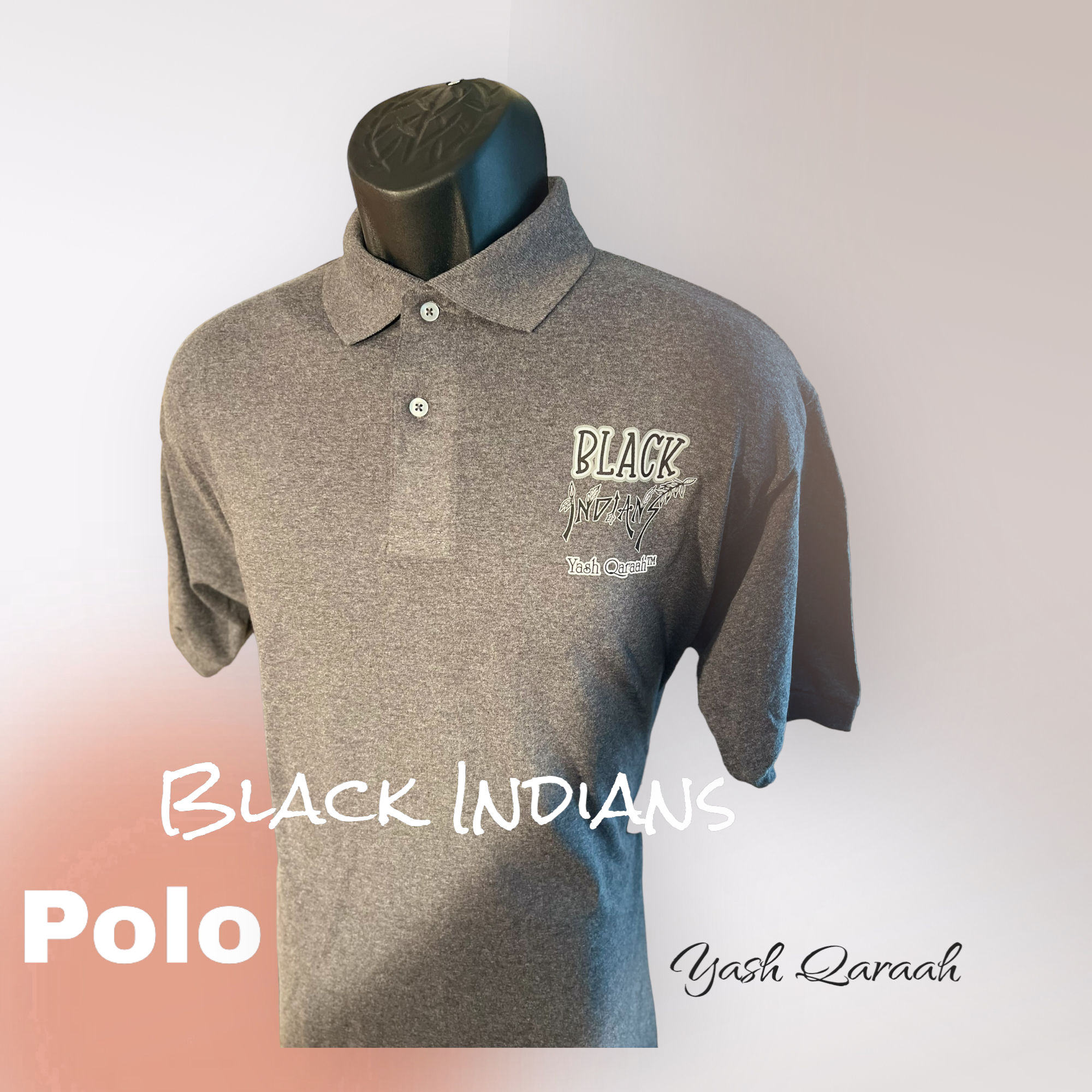 Polo Shirt(black indians)