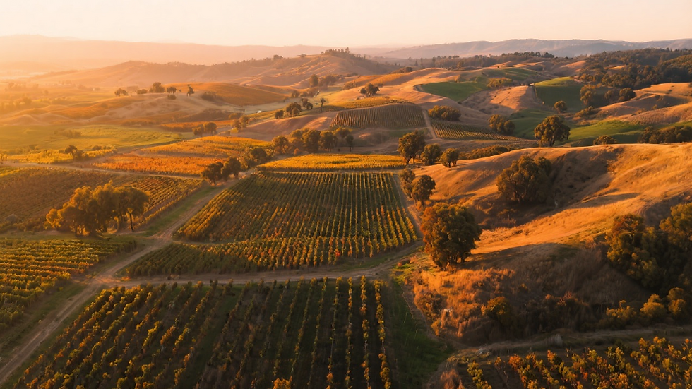Still hot at Paso Robles Vineyards even at Sunset