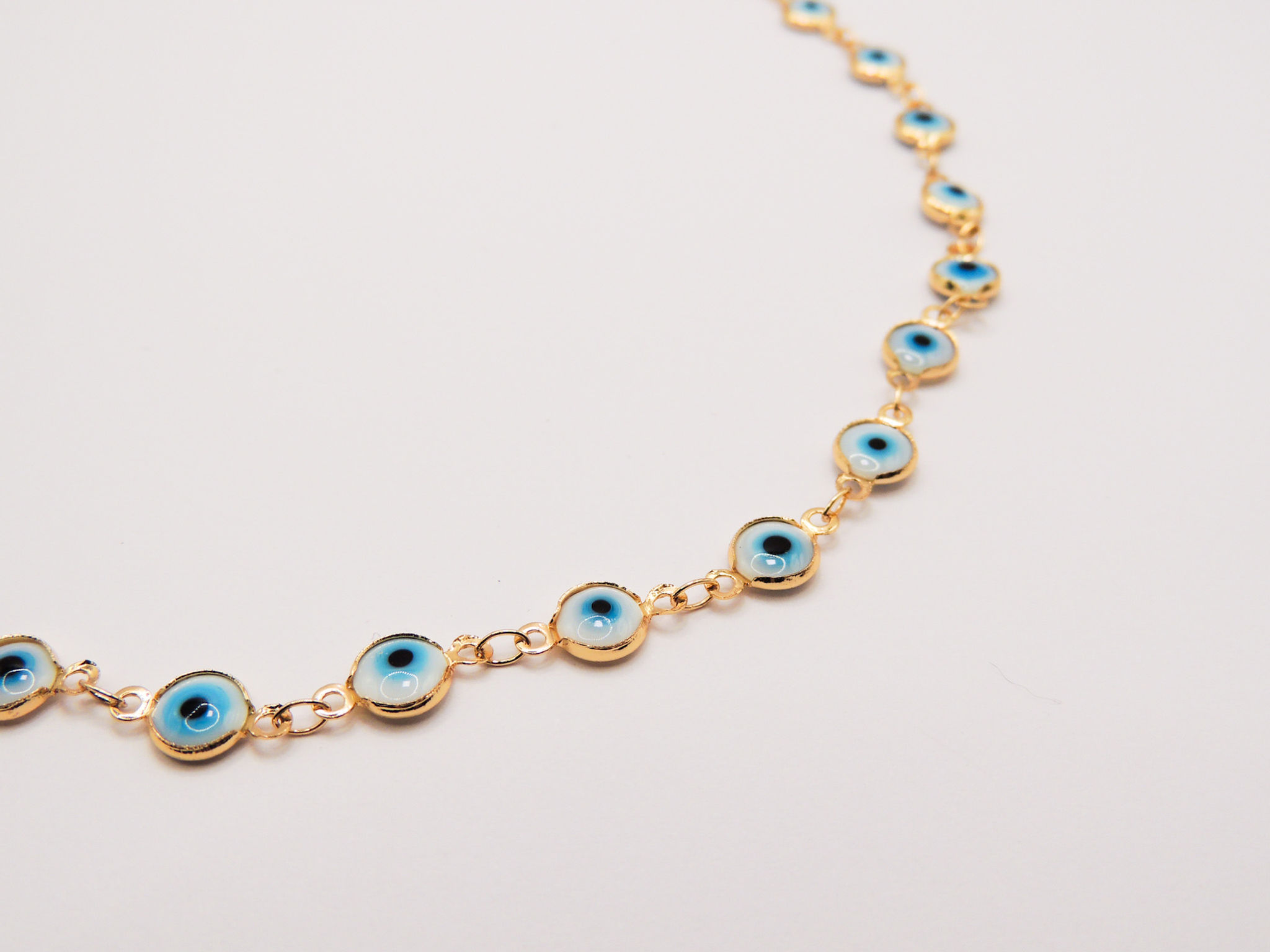 Evil Eye Gold Plated Chain