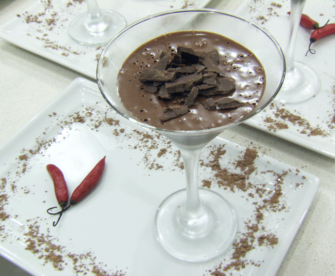 Mousse de chocolate com pimenta