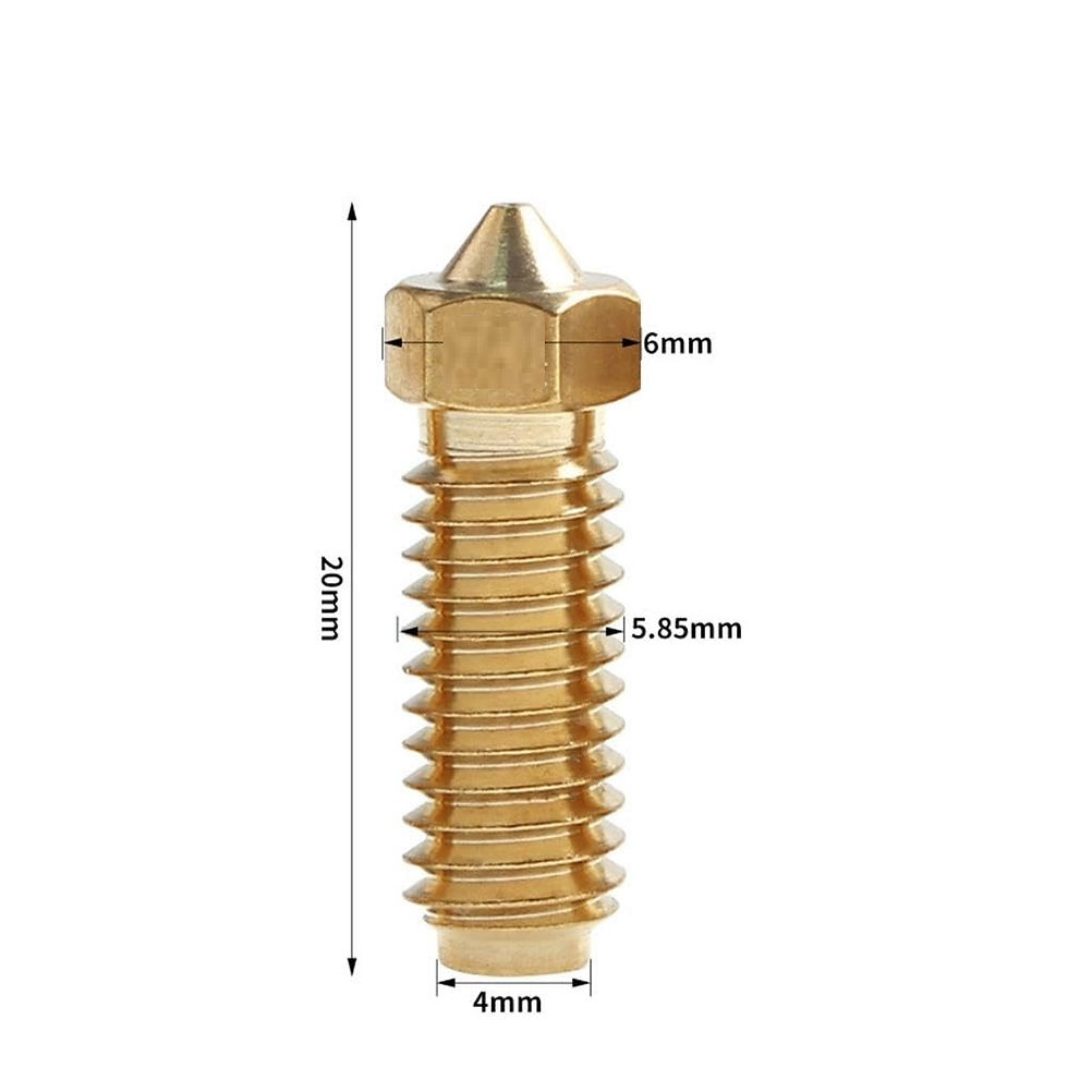 Miniatura: M2438 Boquilla M6 L20 C15 H7 1.75mm Laton Volcano Anycubic Cobra 3 0.4mm