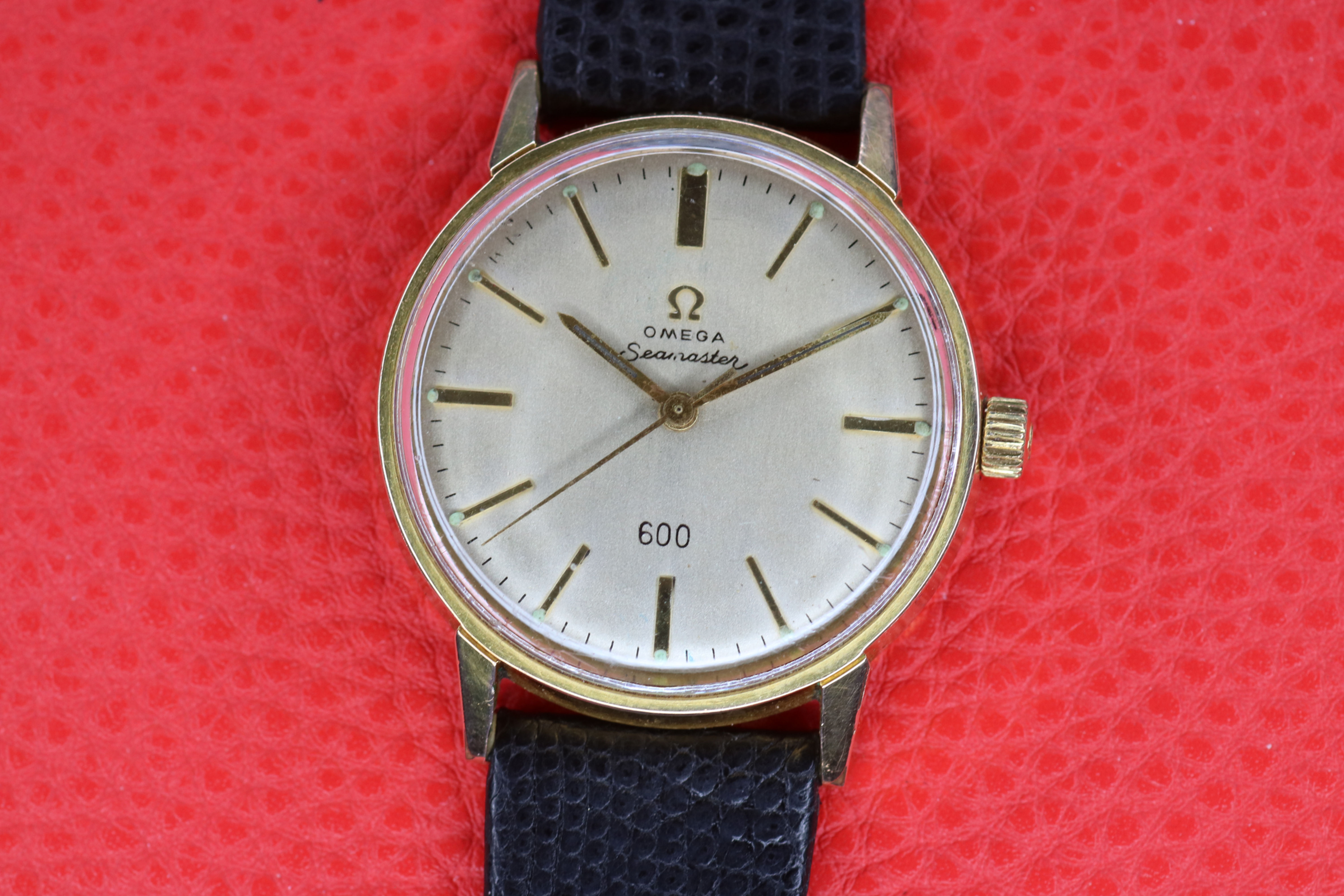 Omega 600 Seamaster Gold Filled with Leather Strap