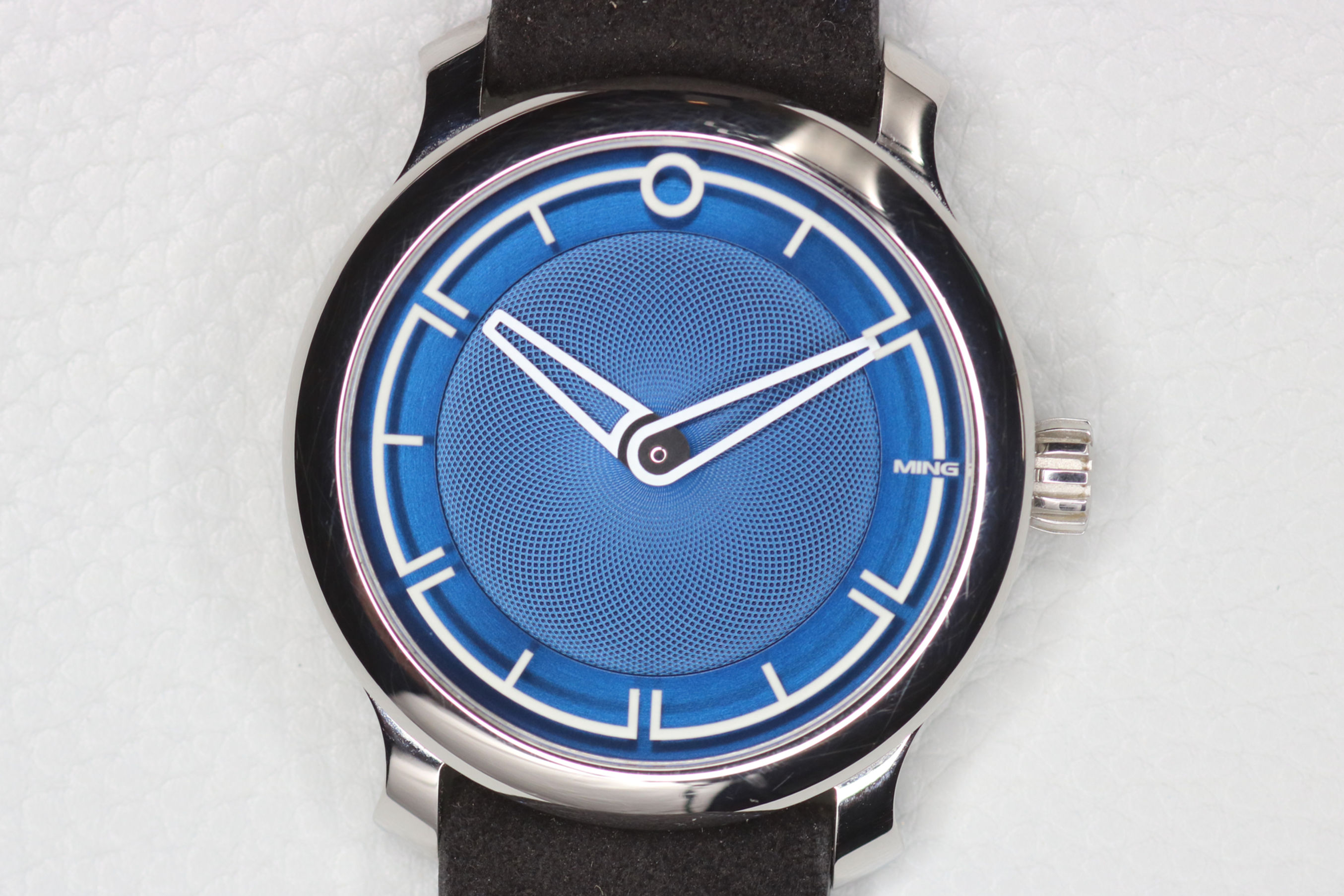 Ming 17.09 Blue Dial with Original Box & Papers - Full Kit