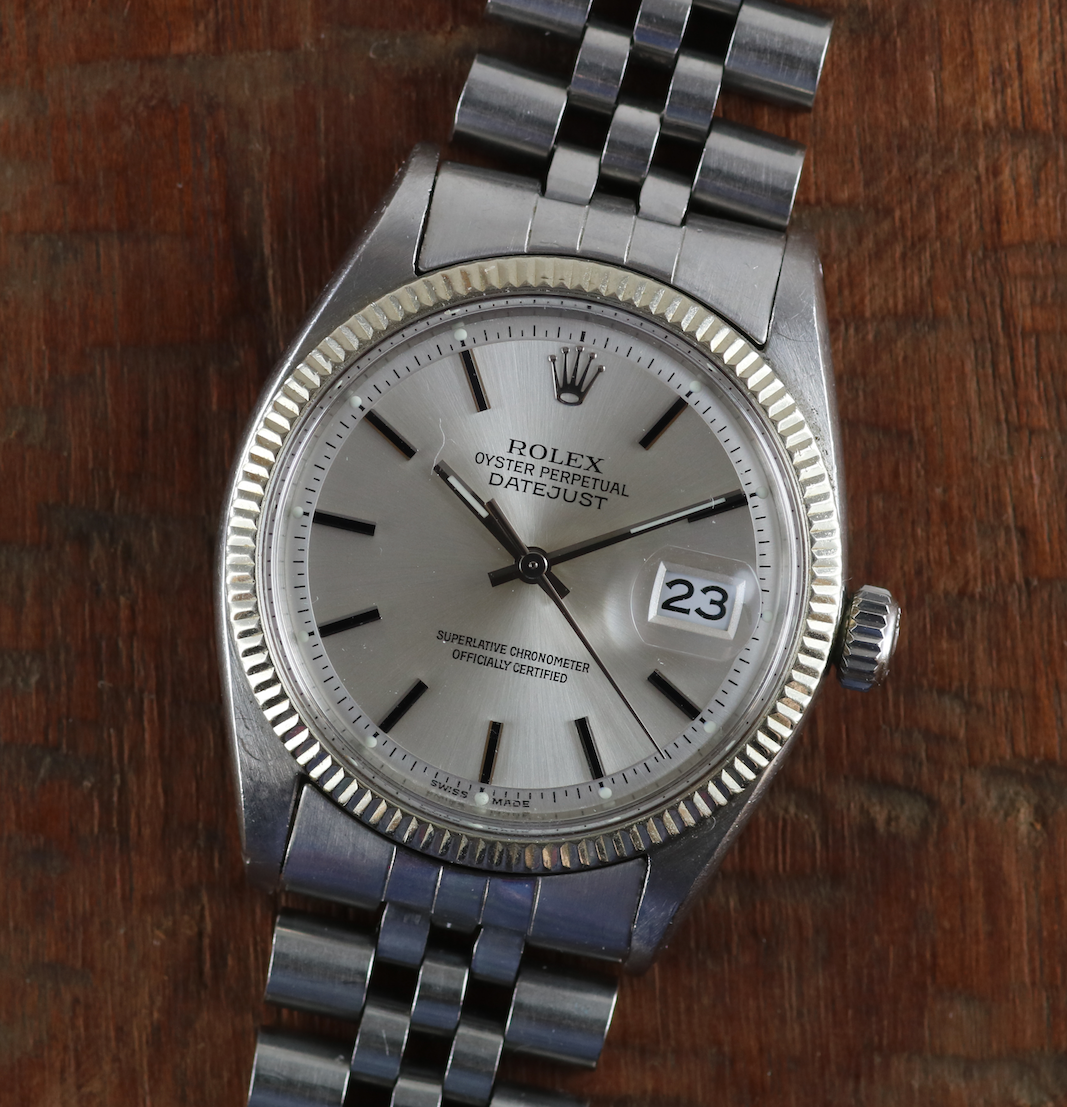 1961 Rolex Datejust ref. 1601 Pie Pan Dial Index with Bracelet