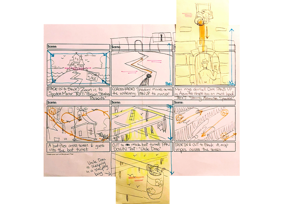 Title Sequence Storyboards Pg.1