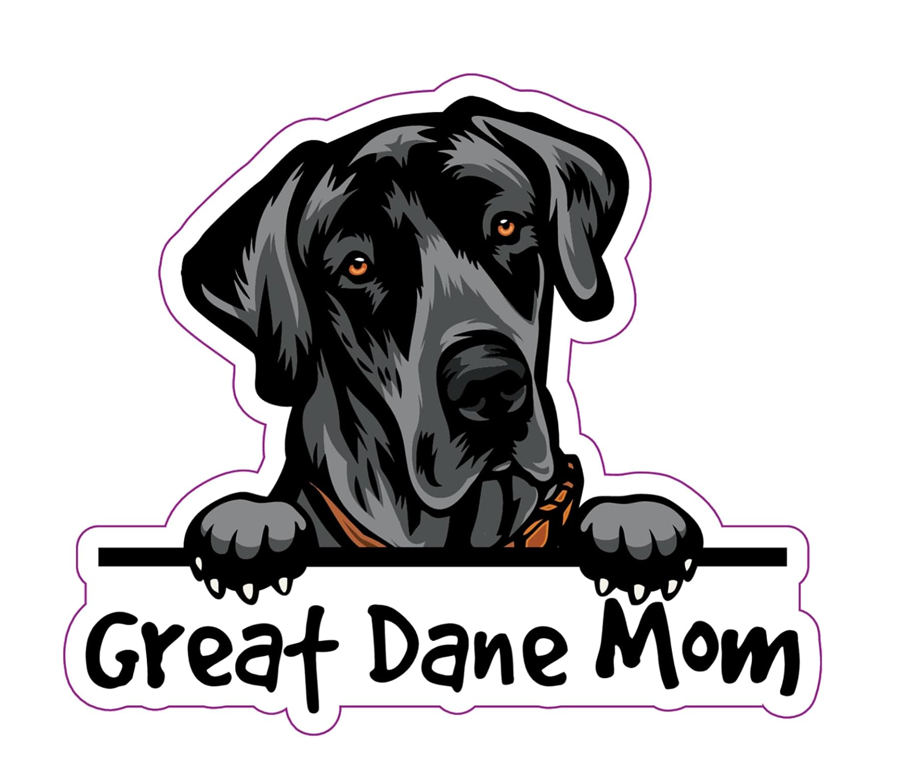 Great Dane Mom Dog Vinyl Sticker