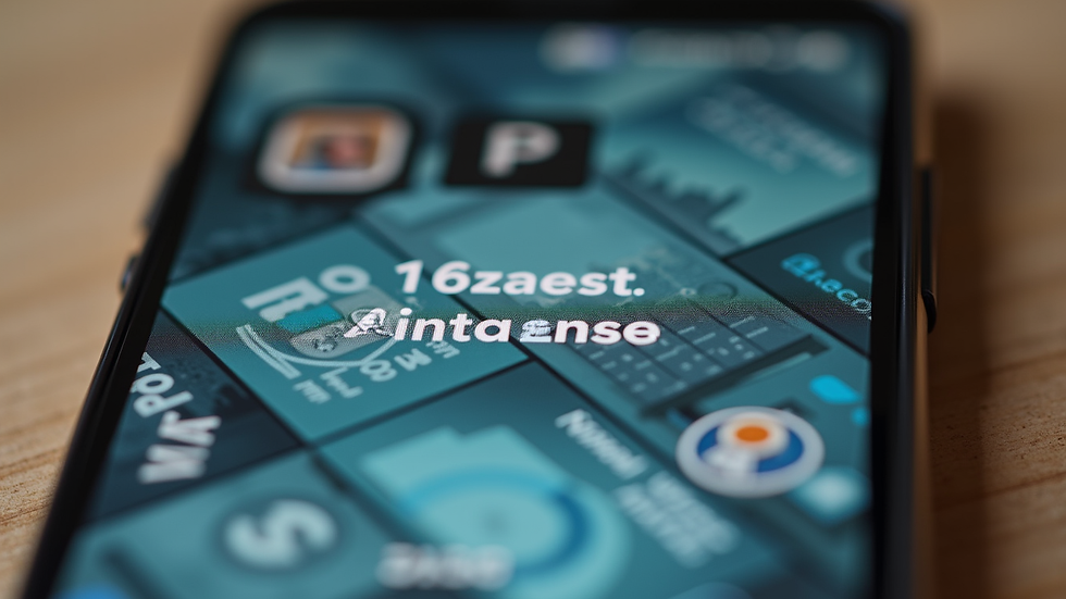 Close-up of a smartphone displaying social media ads