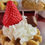 Miniaturbild: Waffel mit  Erdbeere oder Ananas Schokolade, Duftkerze, Dessert Kerze, Geschenk,