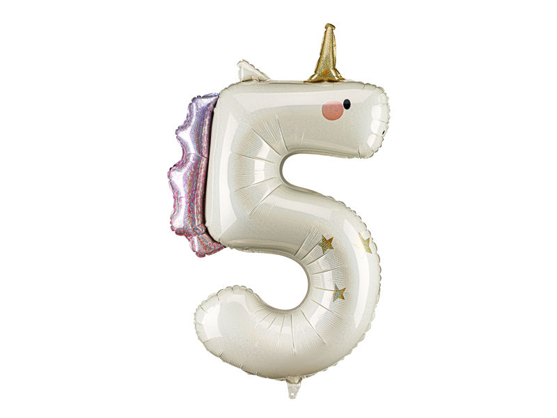 Thumbnail: Cijferballon Unicorn 1-5 ( 93 cm)