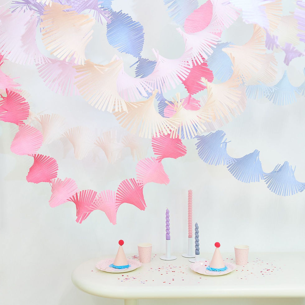 Thumbnail: Pastel feesthoedjes met pompon