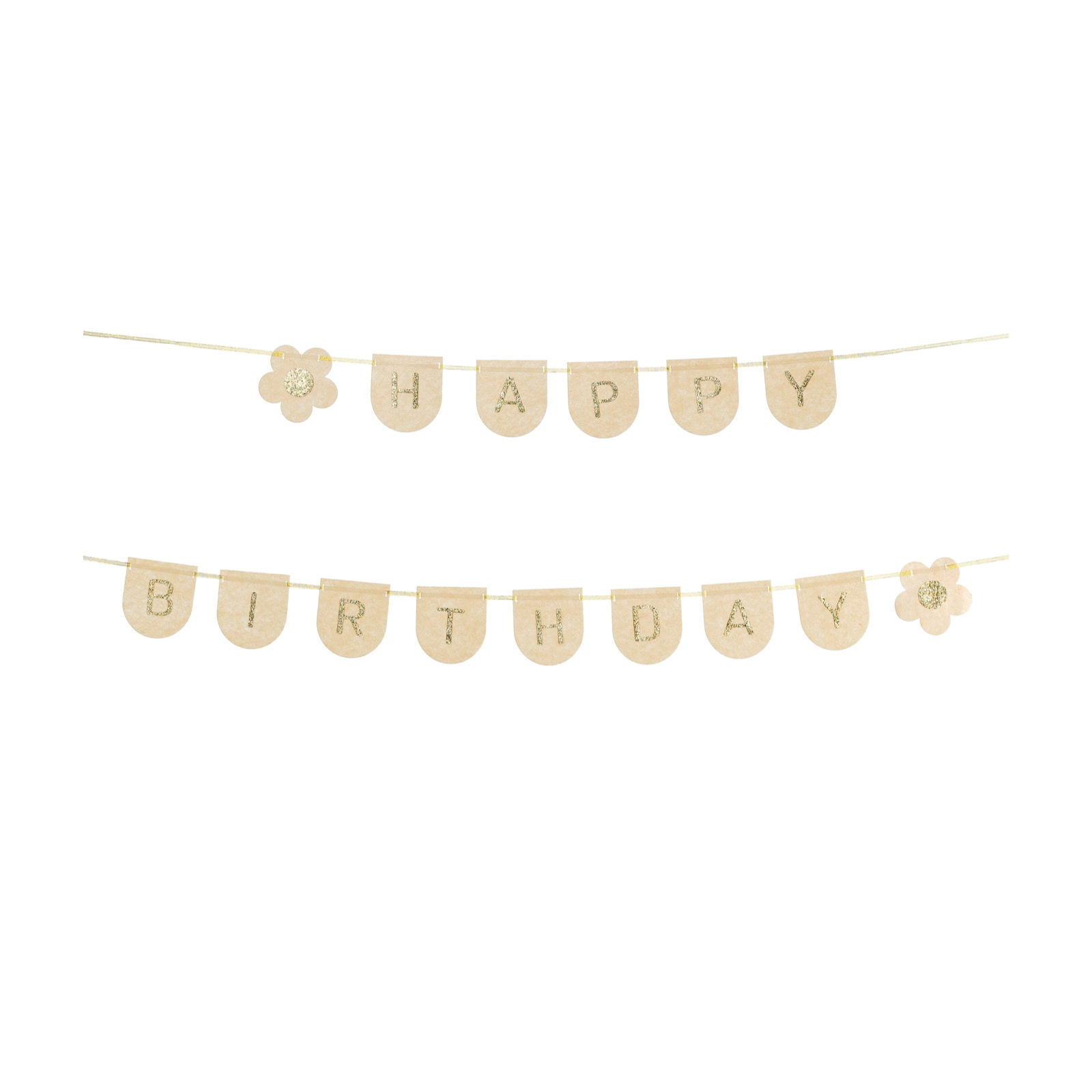 Happy Birthdat slinger beige