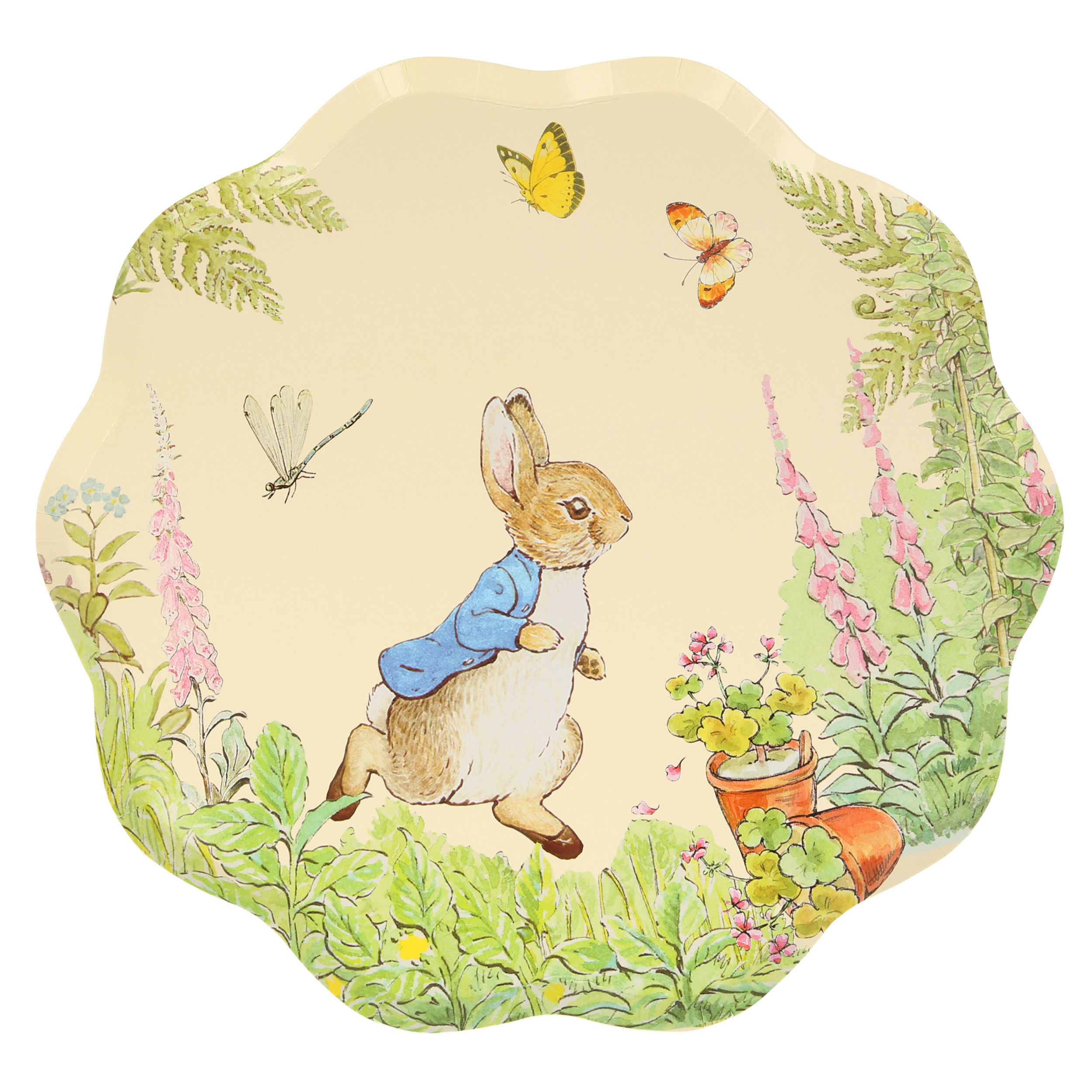 Borden Peter Rabbit in de tuin