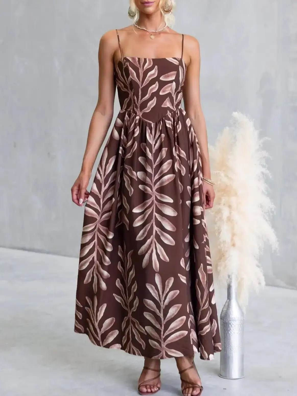 Tropical Strap Dress