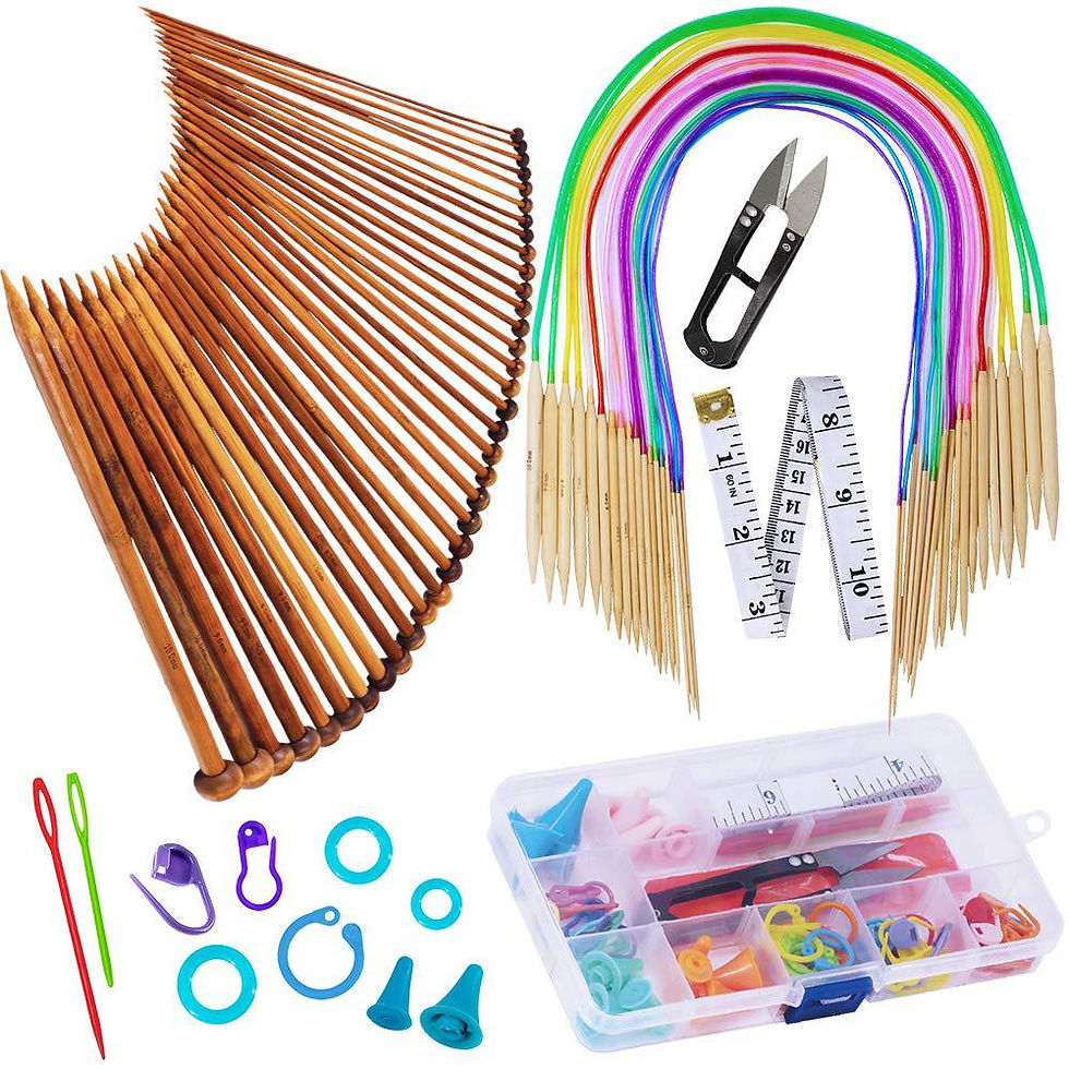 縮圖：14 Styles Set Crochet Hook Set With Yarn Knitting Needles