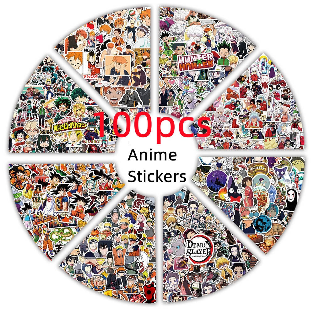 100Pcs/Set Anime Stickers 
