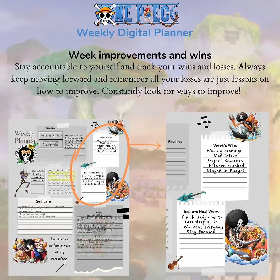 Thumbnail: ONE-PIECE WEEKLY DIGITAL PLANNER