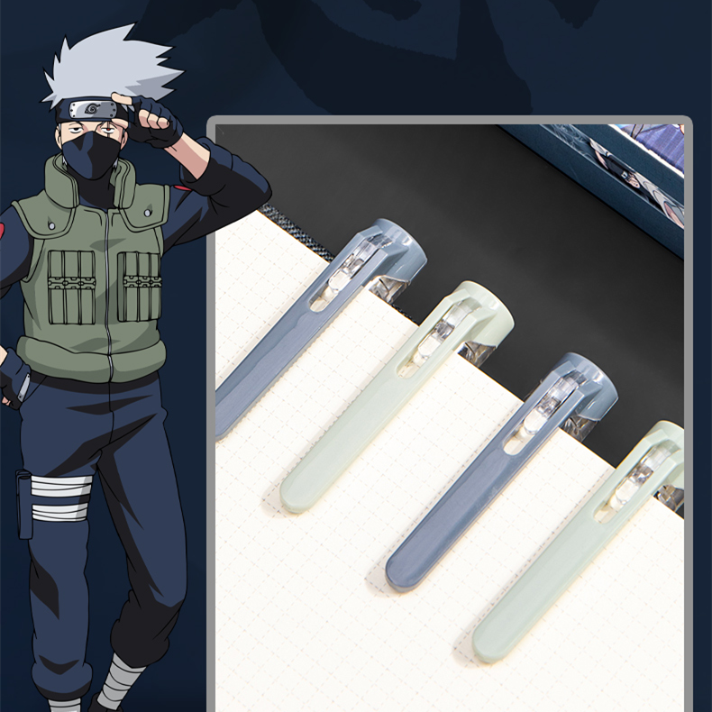 Thumbnail: 2Pcs Naruto Neutral Gel Pens Black Ink