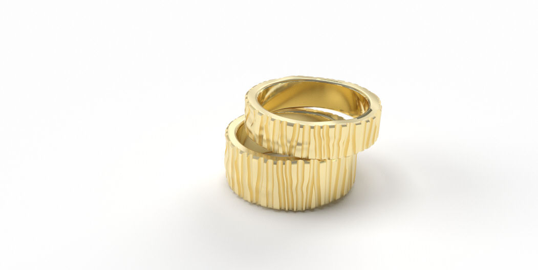 טבעת פסים רחבה נוכחת