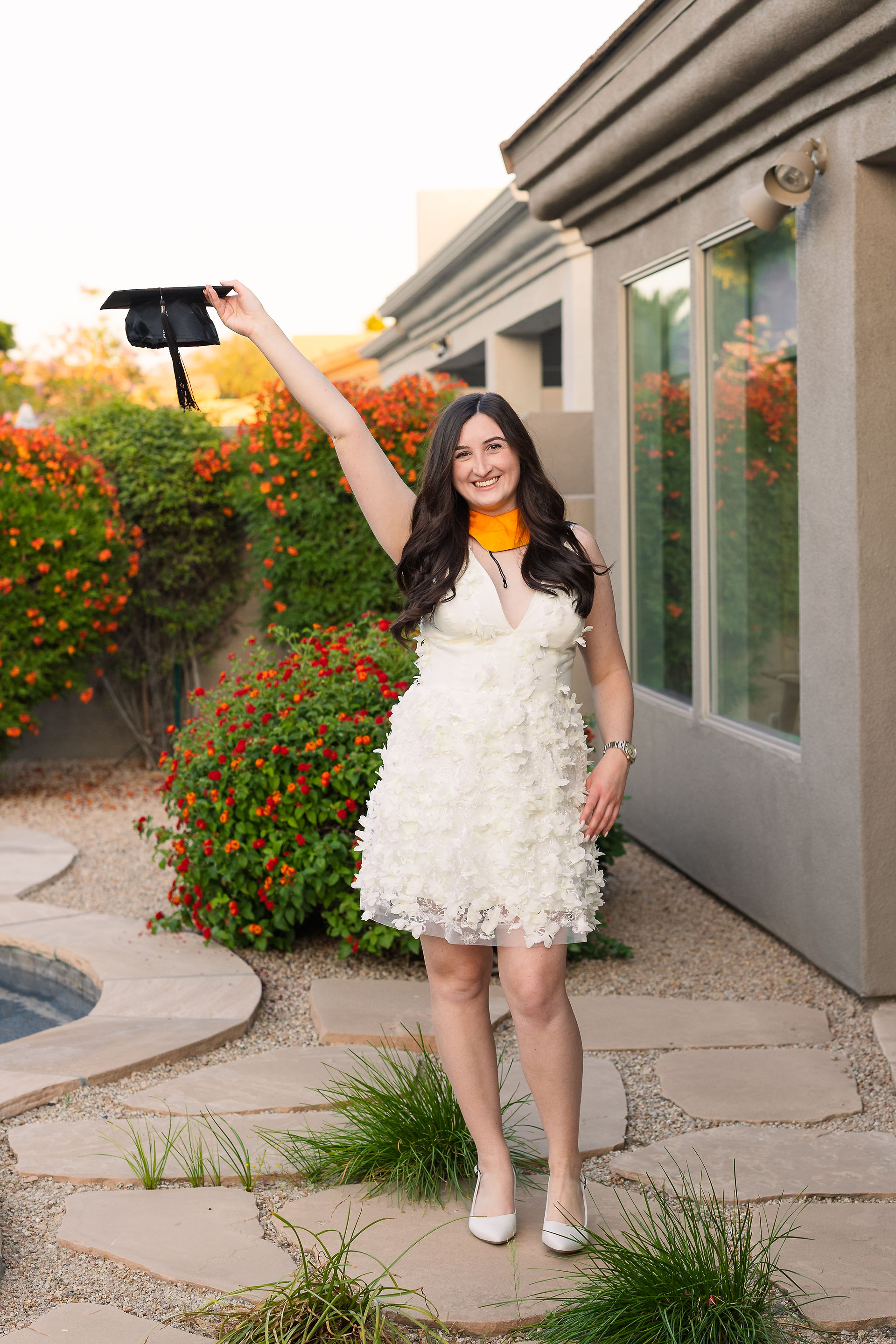 Graduation photo with graduation cap